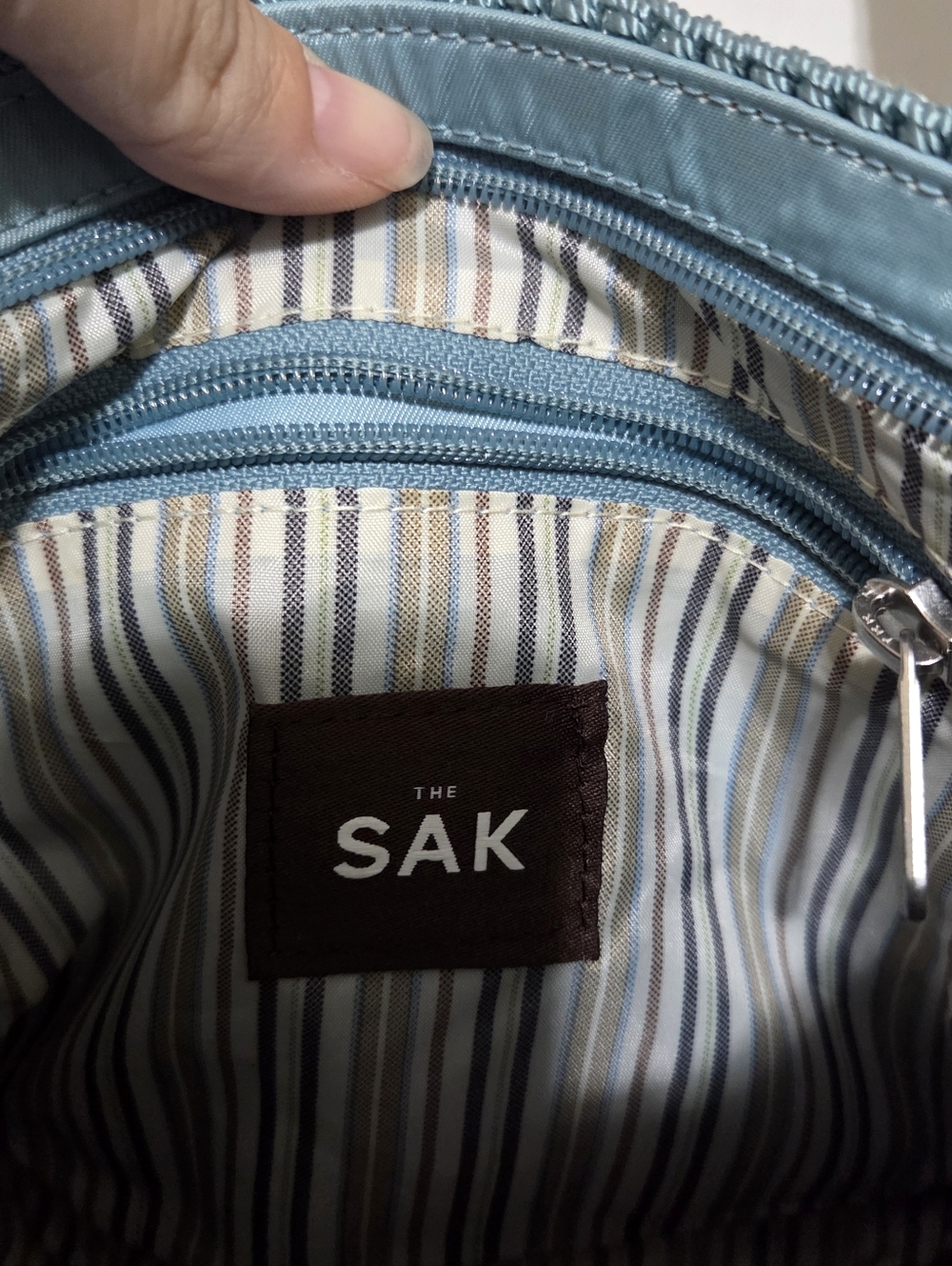 The Sak Sea Blue Crochet Crossbody Bag NWT - Picture 9 of 13